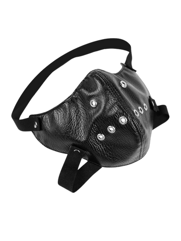 BDSM Leather Half Face Restraints Mask