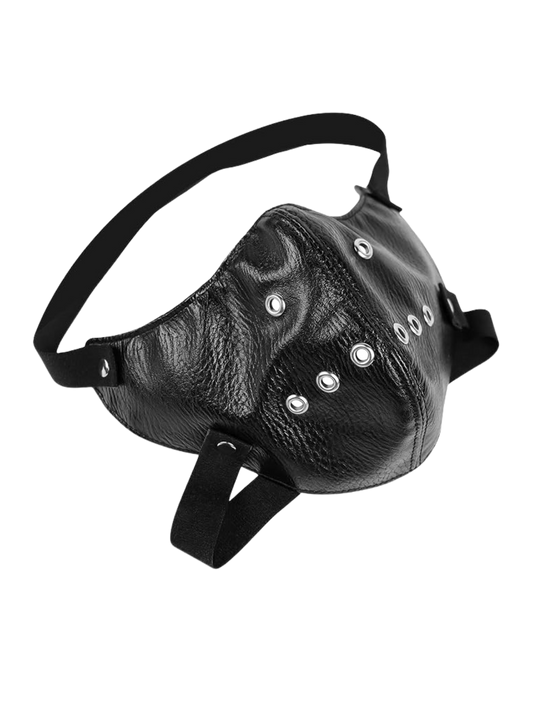 BDSM Leather Half Face Restraints Mask