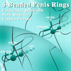 Body-Safe Anal Beads Butt Plug with Penis Cock Rings